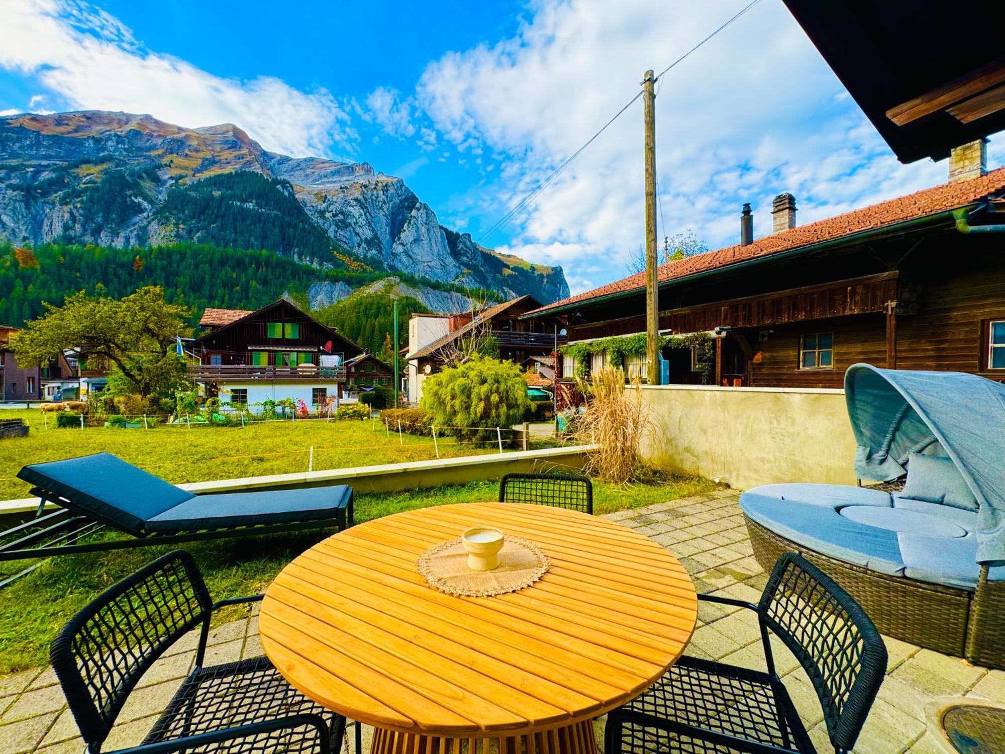 Cute & Cozy Oasis, Private Afternoon Sun Terrace Apartment Kandersteg Exterior foto